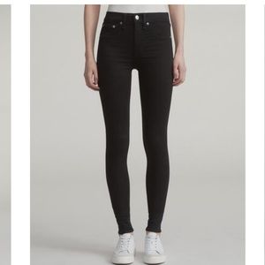 Rag and Bone high rise skinny black jeans